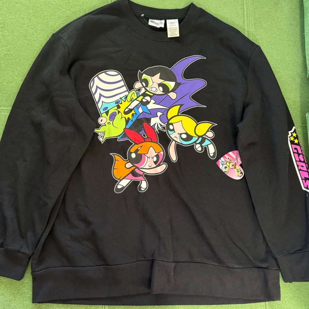 Black Powerpuff Girls Graphic Sweatshirt